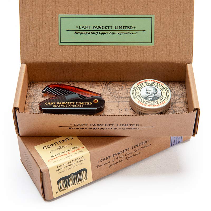 Expedition Strenght Sandalwood Moustache Wax & Comb Gift Set