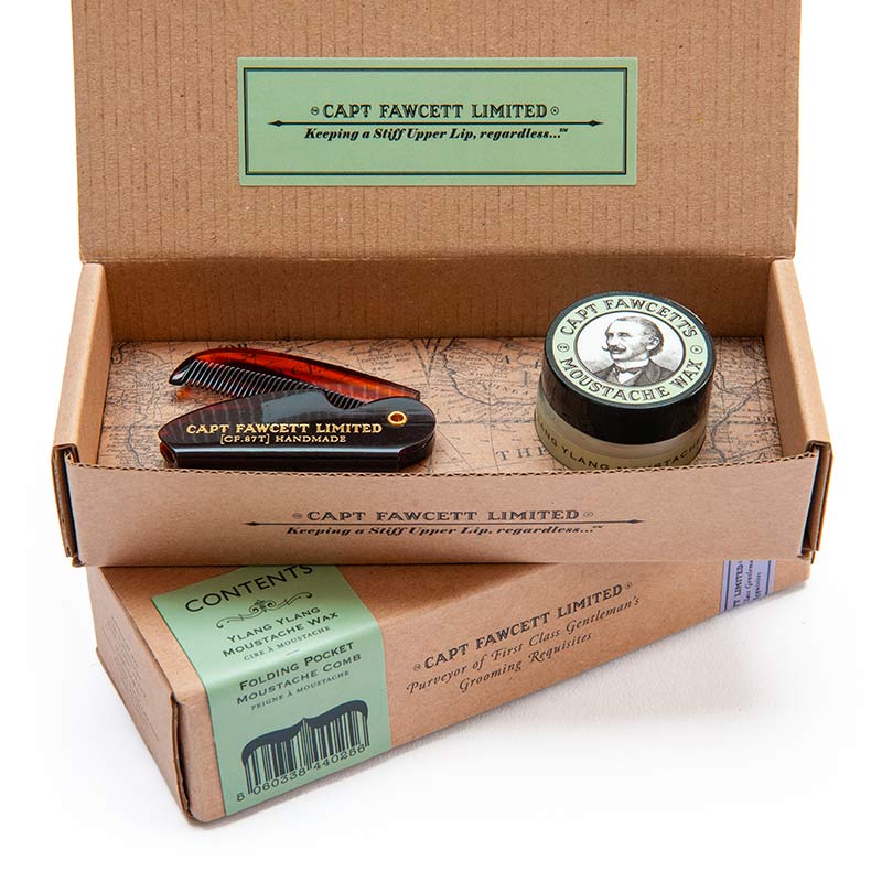 Ylang Ylang Moustache Wax & Comb Gift Set
